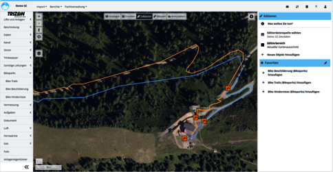  Bikeparks planen, dokumentieren und betreiben in rmDATA Smart Area