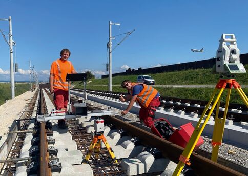 Gleisvermessungen auf der Schnellfahrstrecke Stuttgart – Ulm 